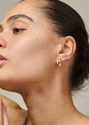 Tova studs Forgyldt Enamel 